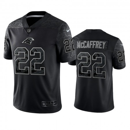 Maillot Homme Carolina Panthers Christian McCaffrey 22 Noir Reflective Limited